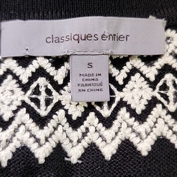 Classiques Entier Black Long Sleeve Sweater Small NWT - Picture 4 of 5